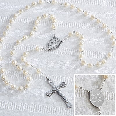 Personalized Adult Pearl Rosary