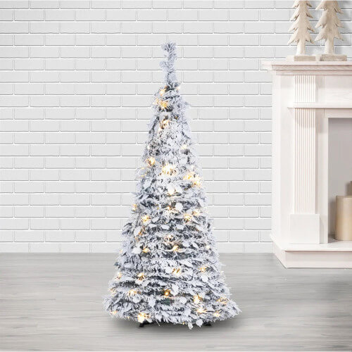 Pop up Silver Pine Artificial Christmas Tree