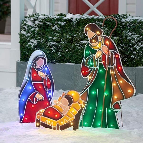 Outdoor Lighted Nativity Set