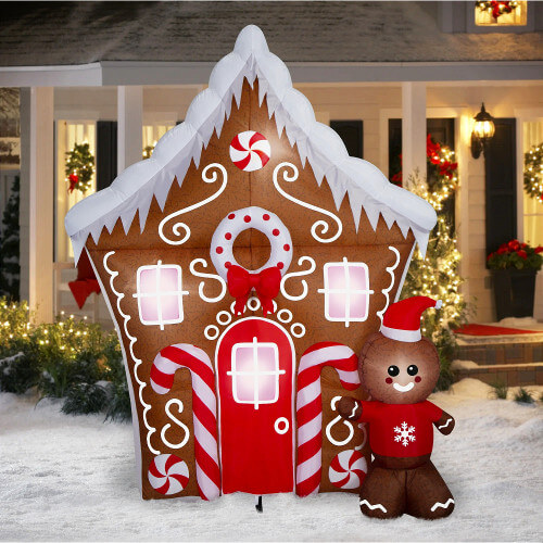 Gingerbread House Inflatable Christmas Decor