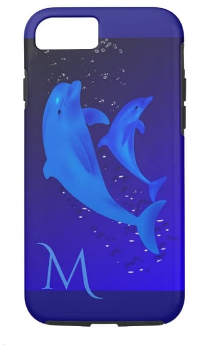 Cobalt Blue Ocean Monogram Phone Case