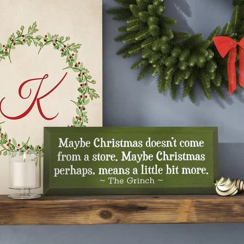 Maybe Christmas Doesn't Come From a Store Textual Art Plaque
