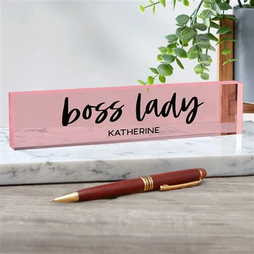 Boss Lady Personalized Acrylic Name Plate