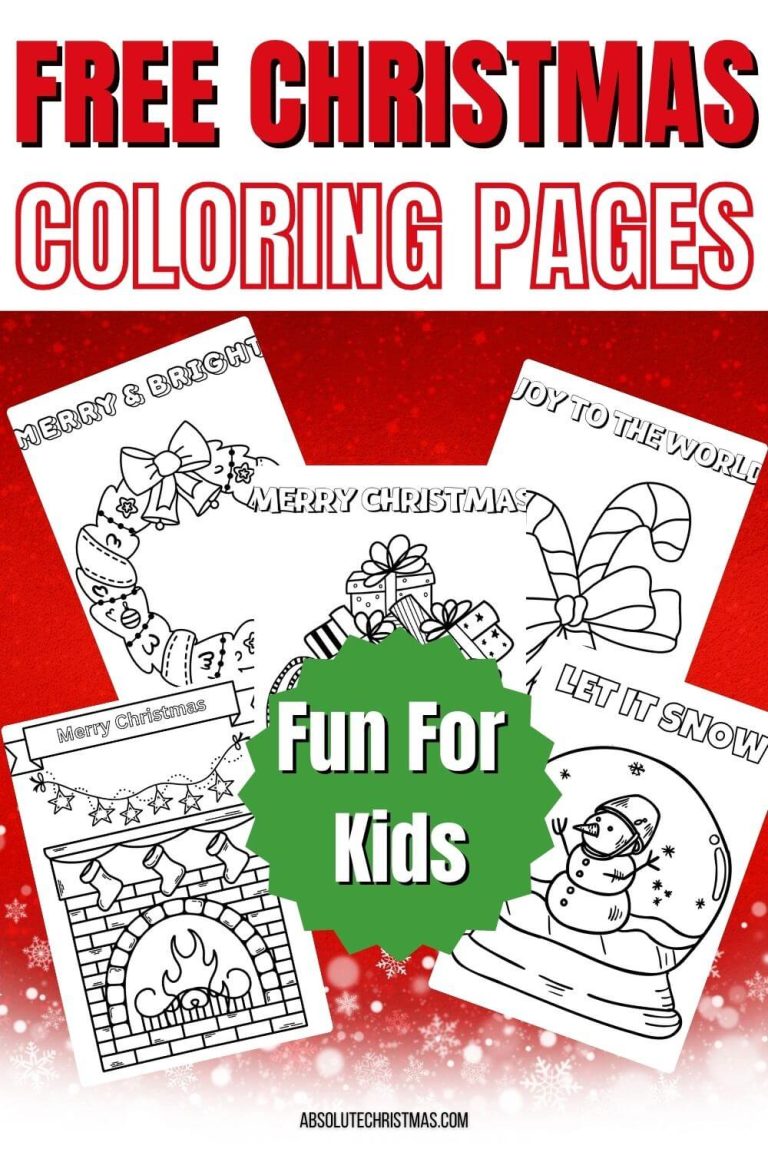 16 Free Printable Christmas Coloring Pages for Kids