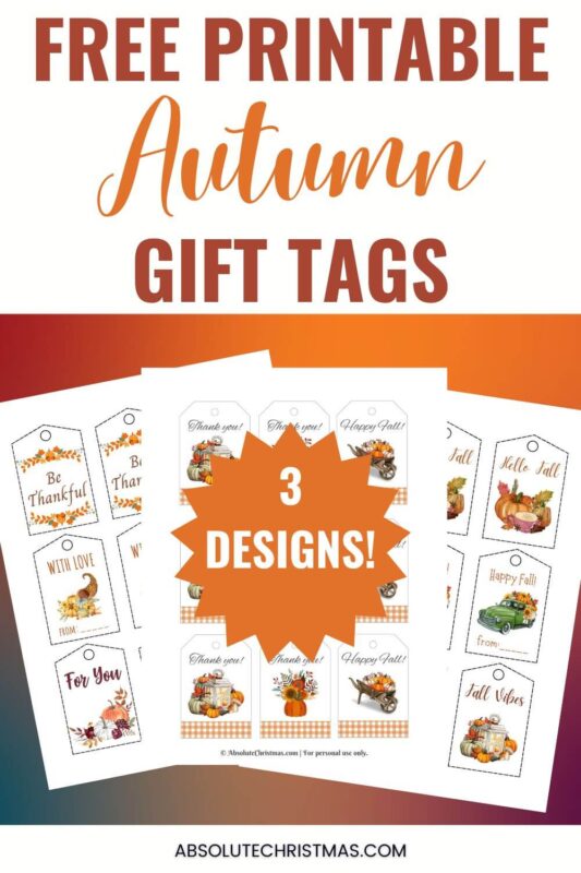 Free Printable Autumn Gift Tags