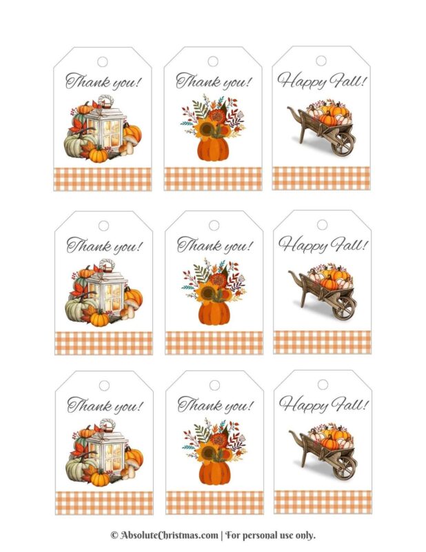 Harvest Fall Gift Tags
