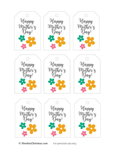 Free Printable Mother's Day Gift Tags