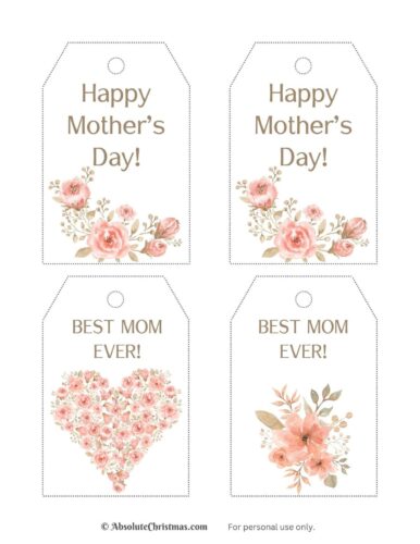 Free Printable Mother's Day Gift Tags