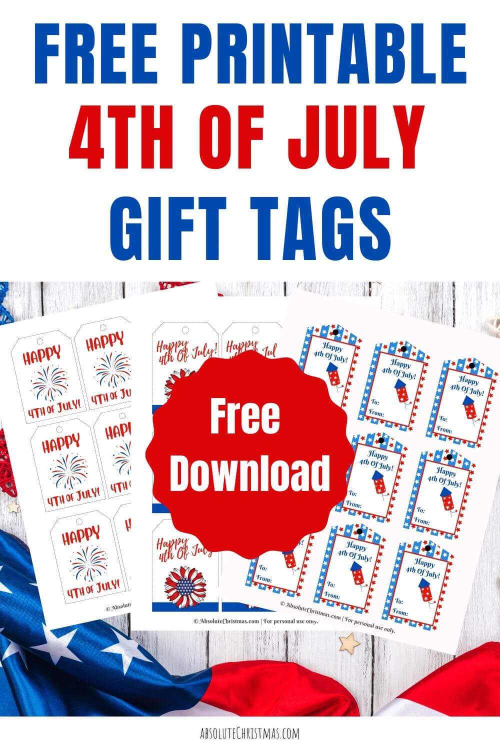 Free Printable 4th Of July Gift Tags