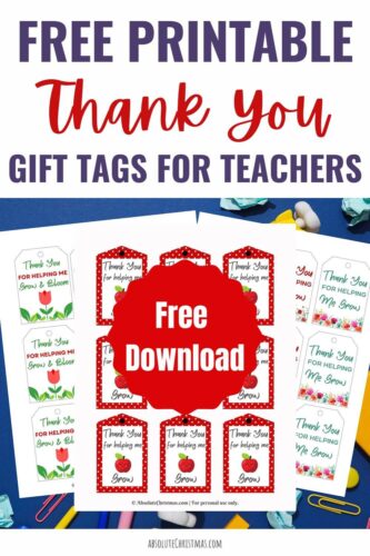 Free Thank You For Helping Me Grow Gift Tags