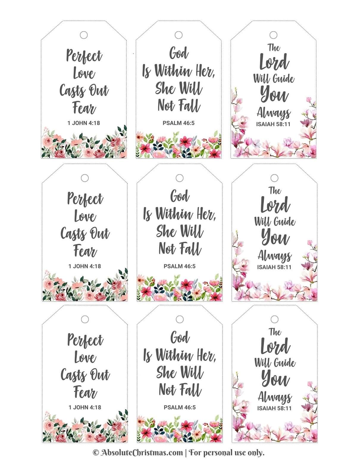 Free Printable Bible Verse Gift Tags