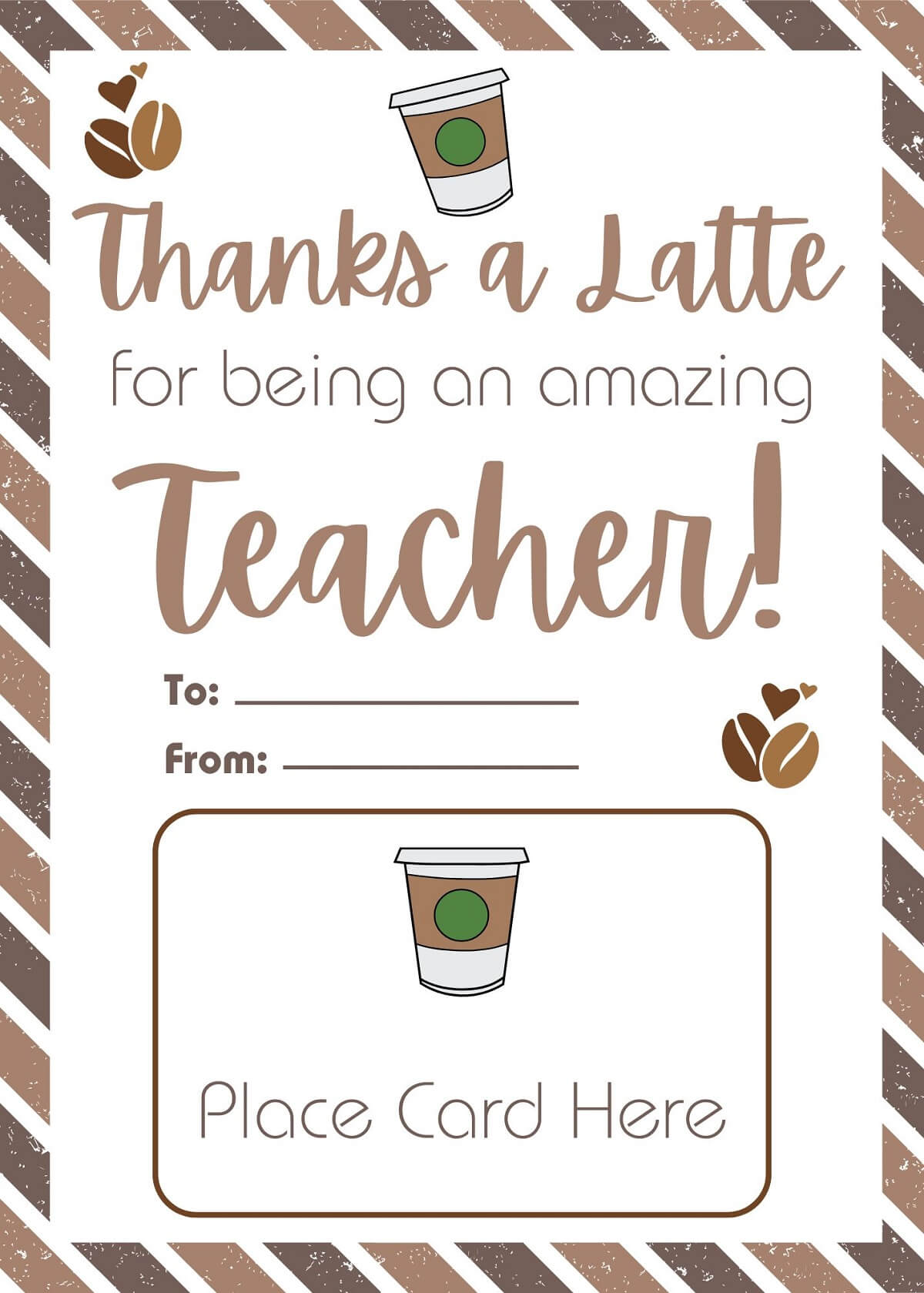 Free Printable Teacher Gift Card Holders