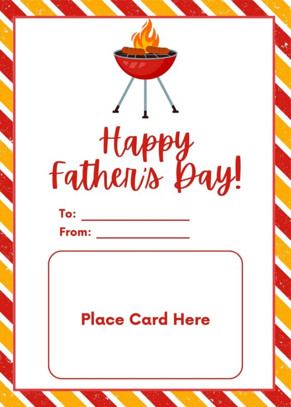 BBQ Father's Day Gift Card Holder