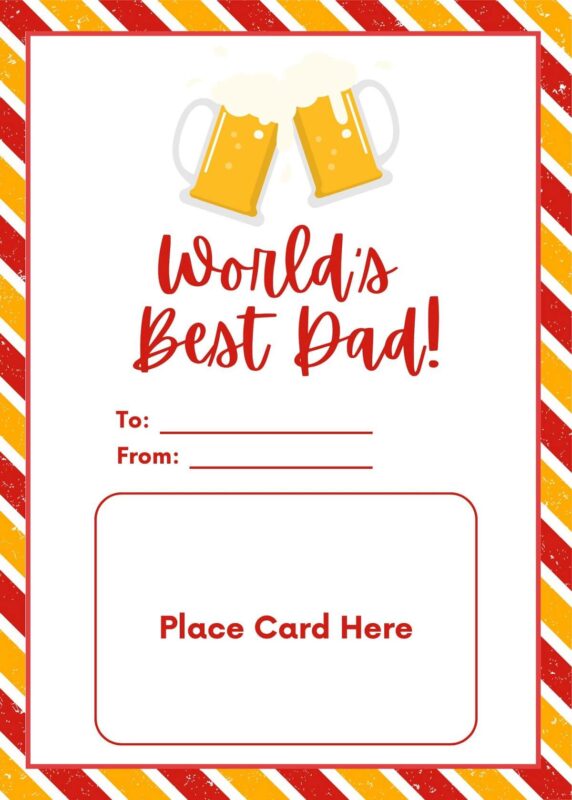 Beer Father's Day Gift Card Holder