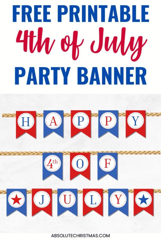 Free Printable 4th of July Party Banner