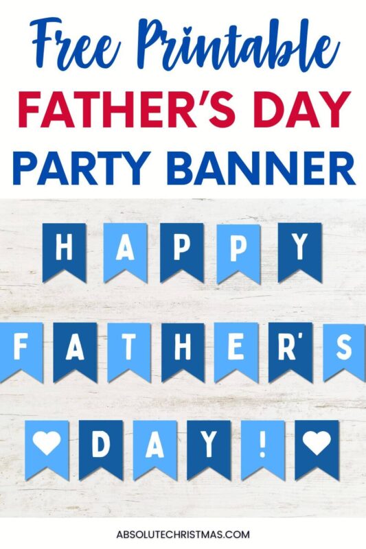 Free Printable Father's Day Banner