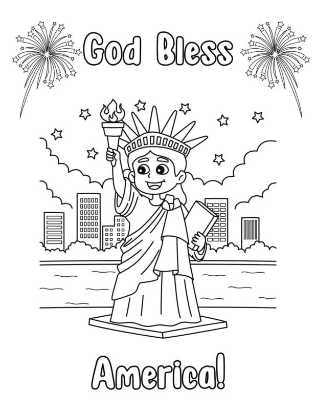 God Bless America Statue of Liberty