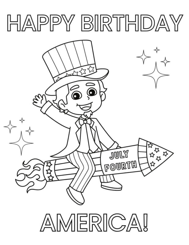 Happy Birthday America Rocket