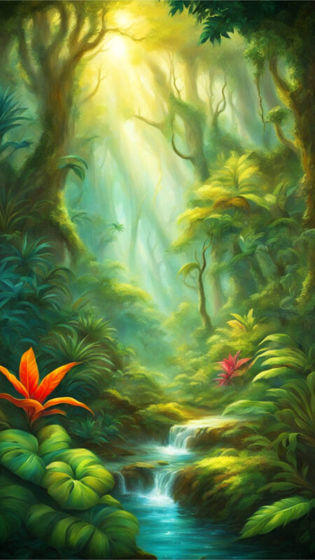 Tropical Jungle Phone Wallpaper