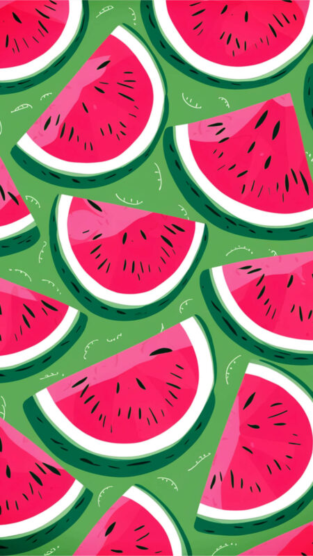 Watermelon Pattern Phone Wallpaper