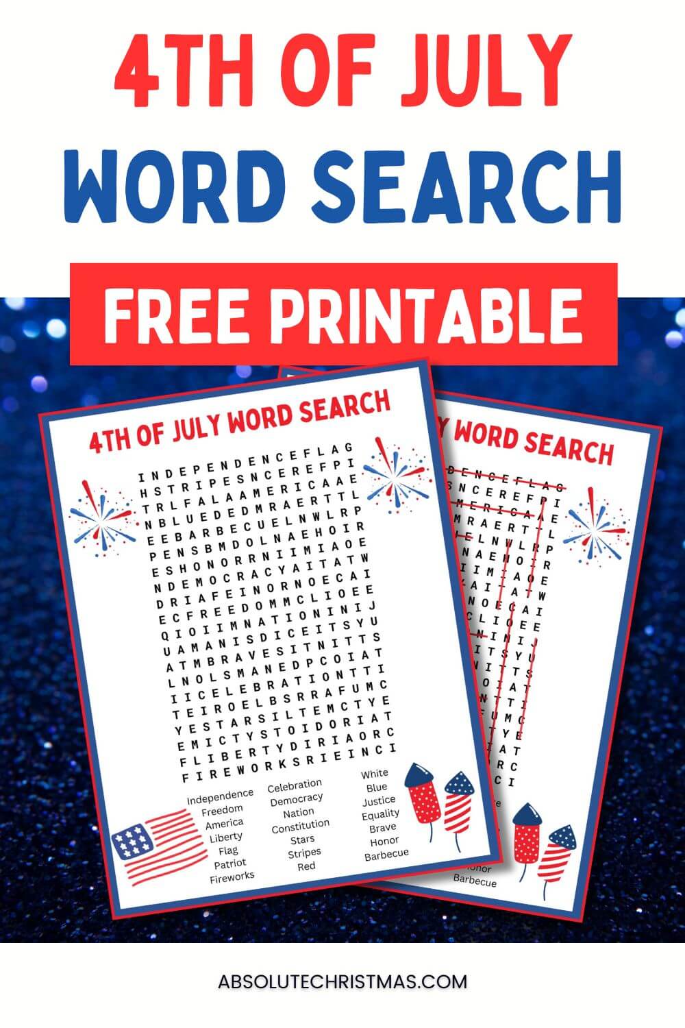 Free Printable 4th of July Word Search