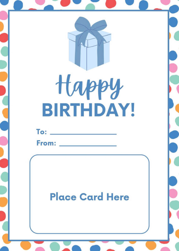 Happy Birthday Box Gift Card Holder