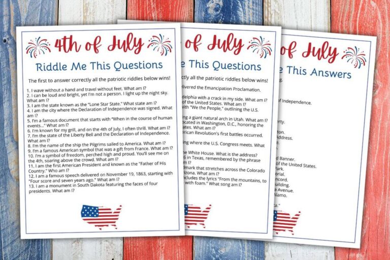 Free Printable 4th of July Riddles
