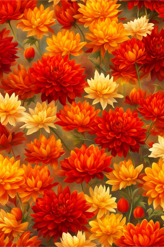 Fall Mums Phone Wallpaper