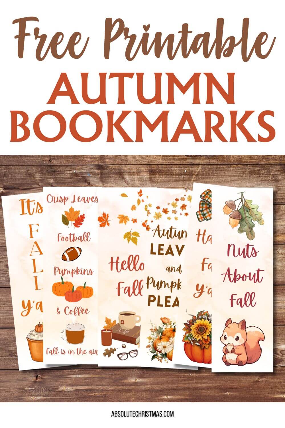 Free Printable Autumn Bookmarks