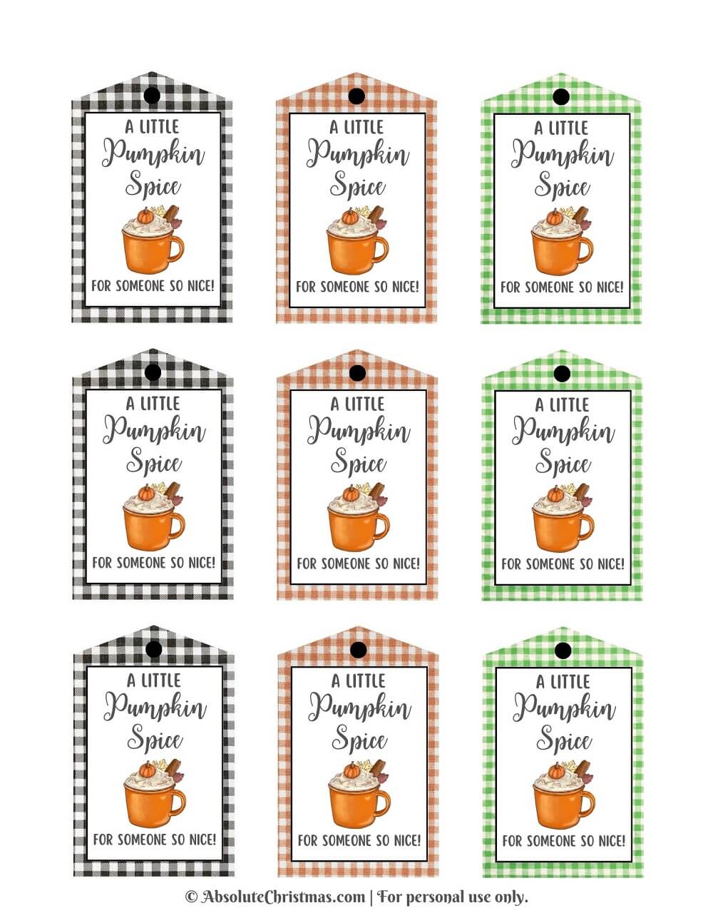 Pumpkin Spice Gift Tags 1