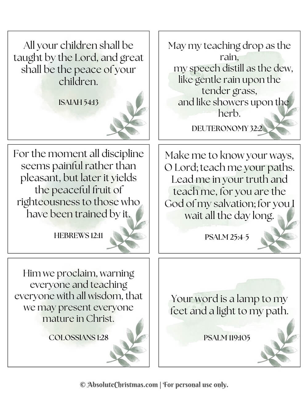 Bible Verse Cards for Teachers 3