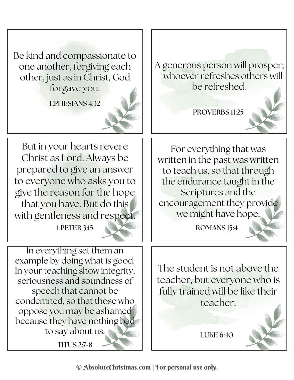 Bible Verse Cards for Teachers 5