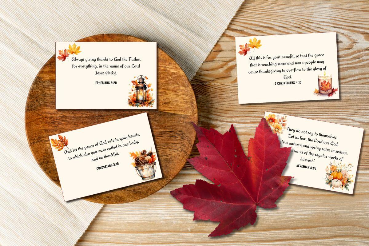 Free Printable Thanksgiving Bible Verse Cards