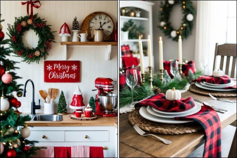 Cozy Farmhouse Christmas Kitchen Decor Ideas