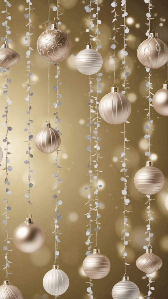 Delicate Festive Garland Phone Wallpaper