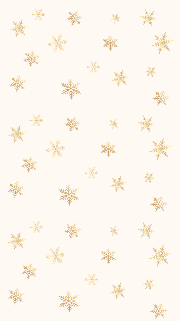 Golden Snowflakes on Neutral Background