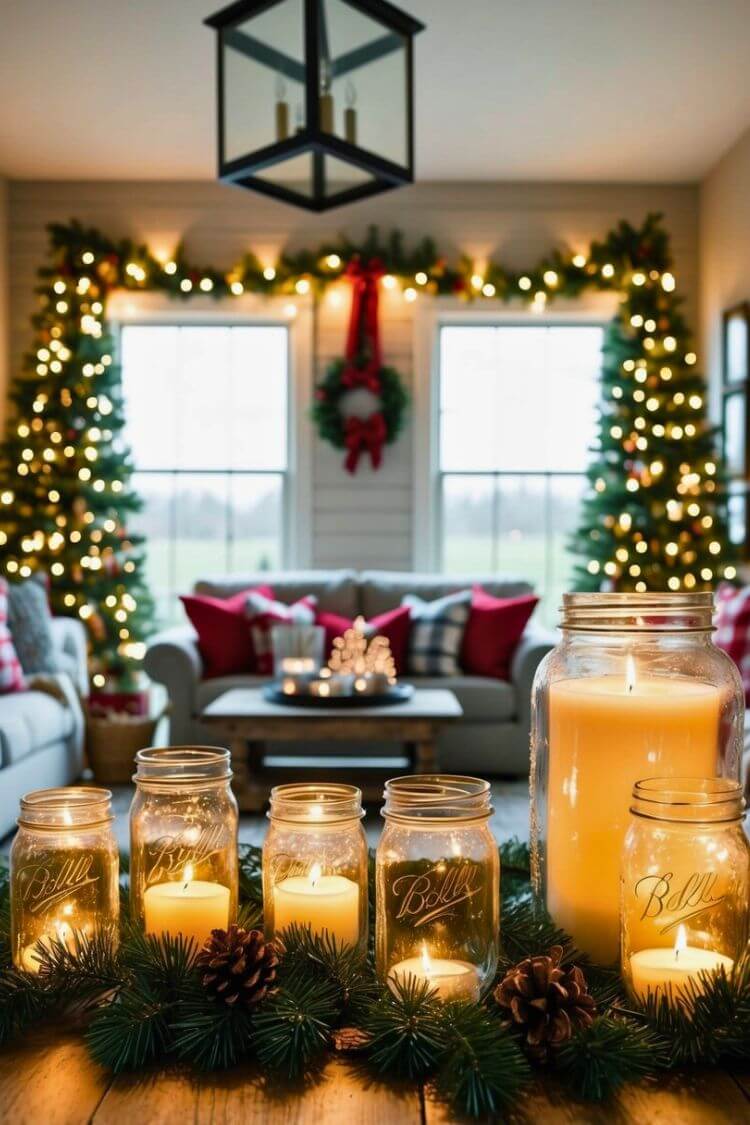 Mason Jar Candle Holders