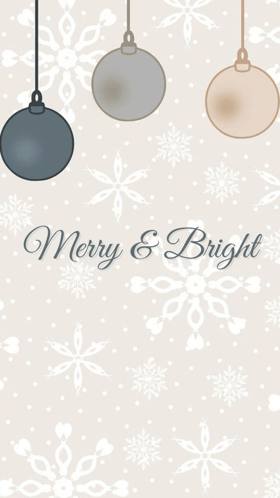 Merry and Bright Phone Wallpaper