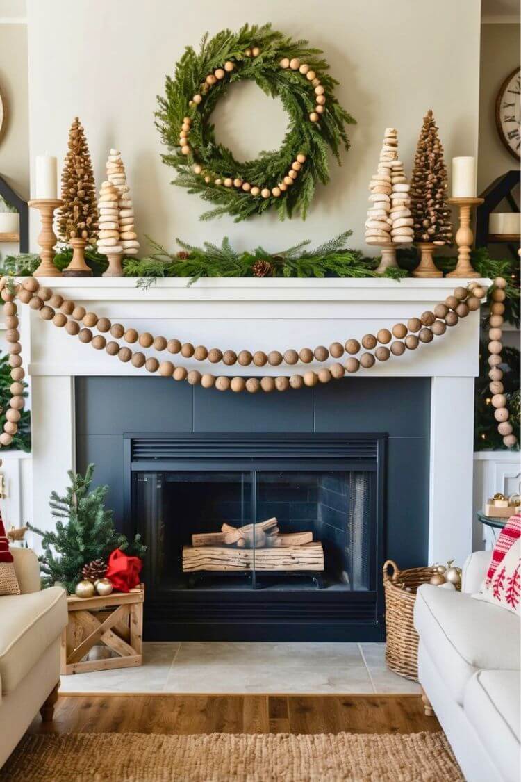 Rustic Wooden Beads Garland