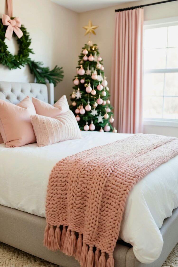 Blush Pink Knit Blanket