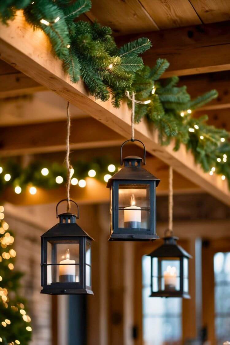 Galvanized Metal Farmhouse Lanterns