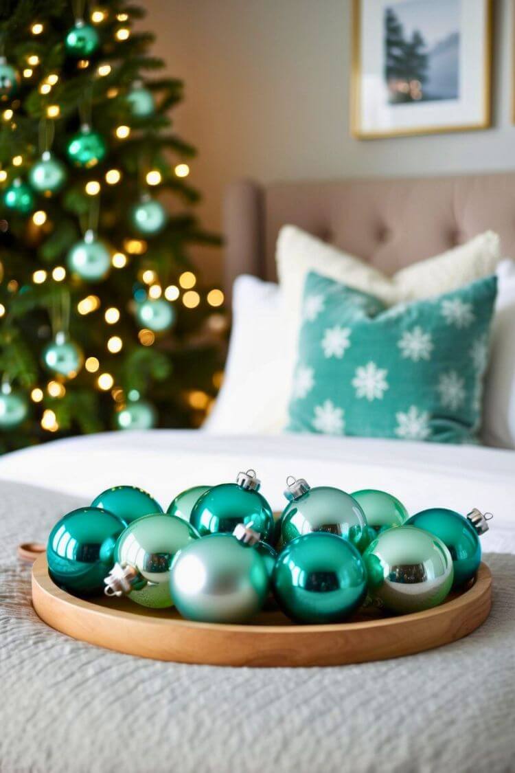 Green Glass Ornaments