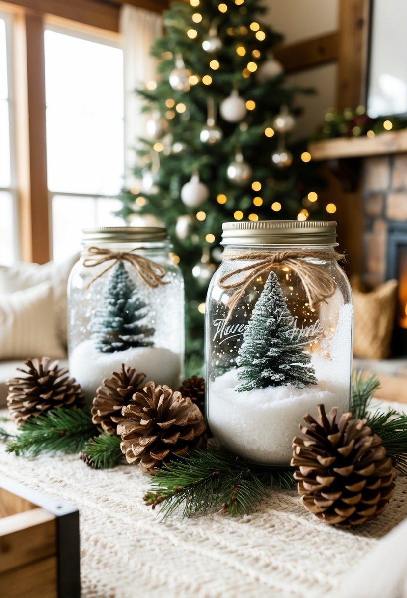 Mason Jar Snow Globes