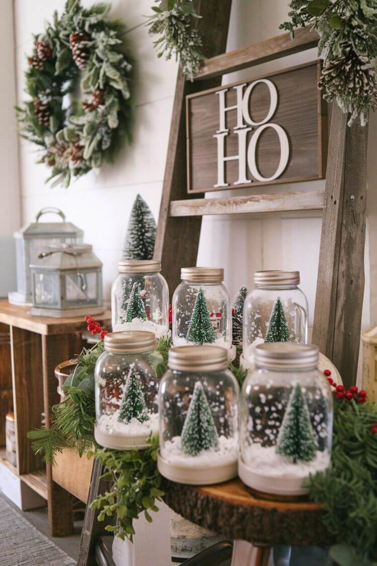 Mason Jar Snow Globes