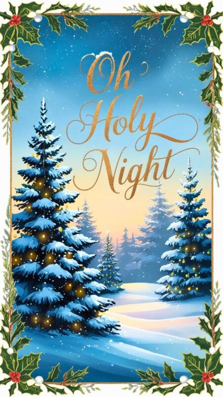 O Holy Night Christmas Phone Wallpaper