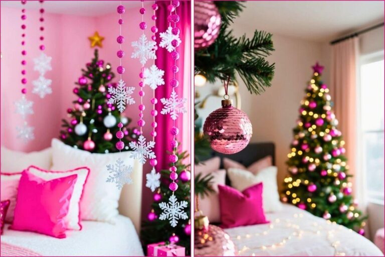 Pink Christmas Bedroom Decor Ideas featured image