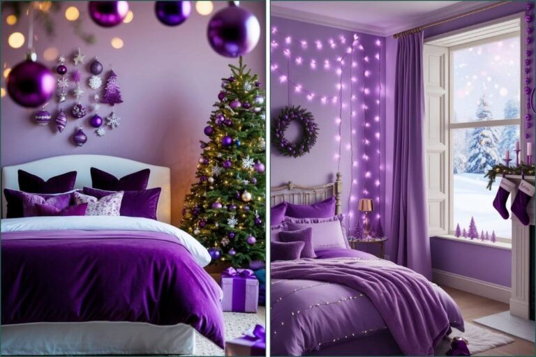 Purple Christmas Bedroom Decor Ideas featured image