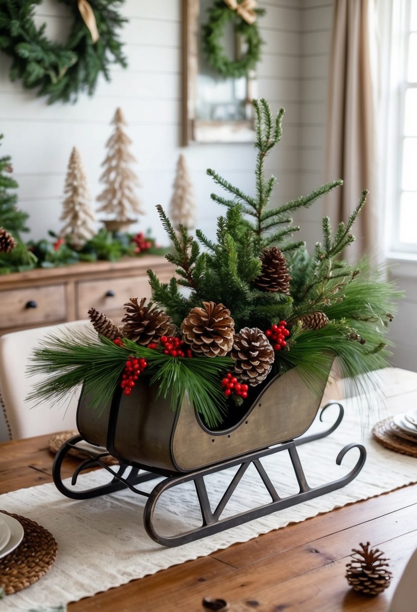 Rustic Sleigh Centerpiece