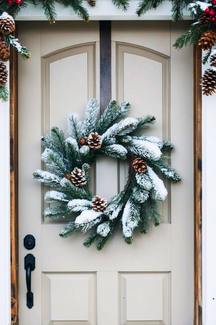 Snow-dusted Pine Wreath