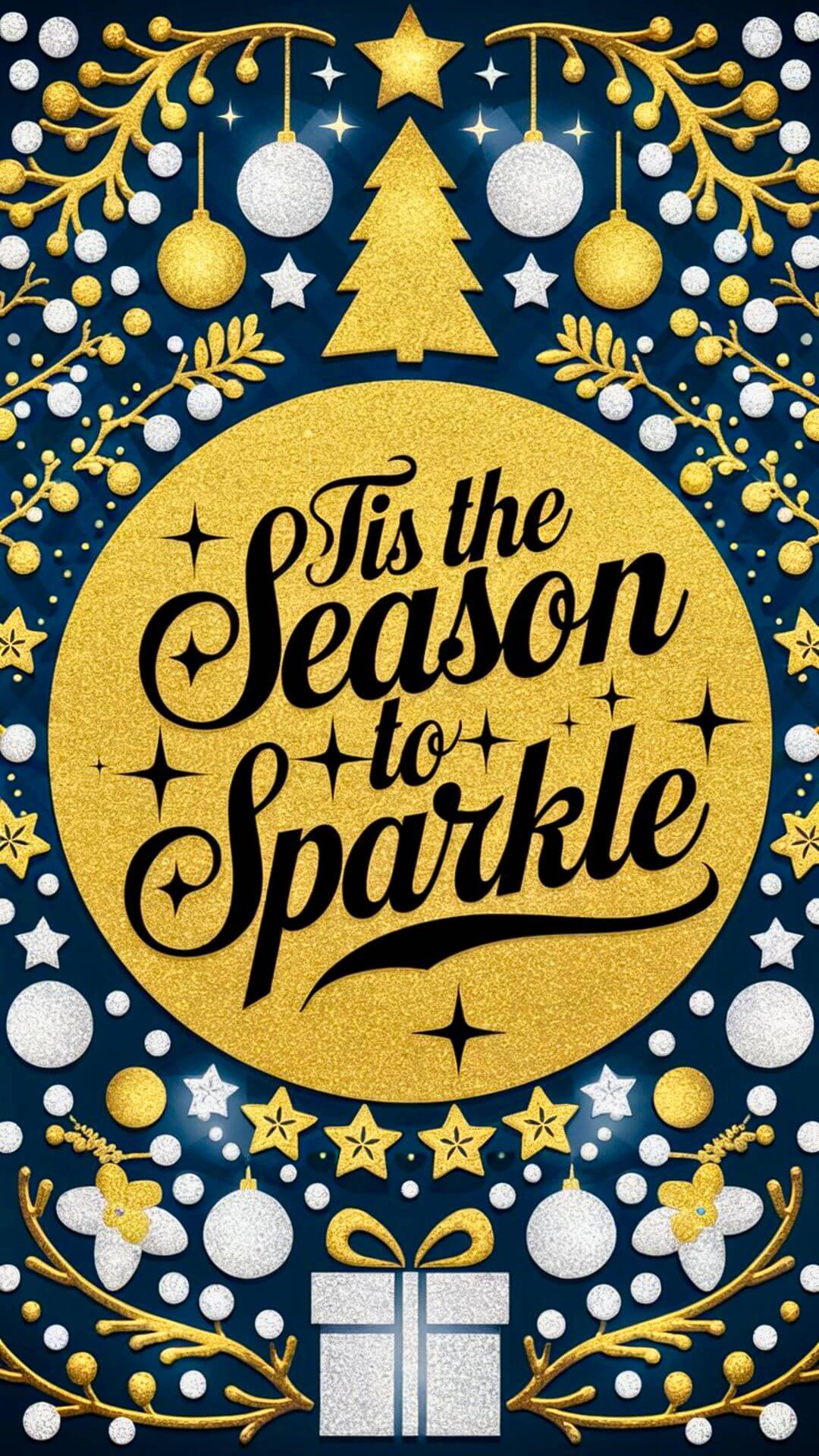 Tis The Season To Sparkle Phone Wallpaper